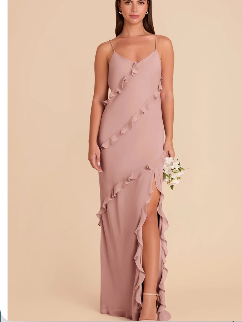 NWT Birdy Grey Valentina Chiffon Maxi Dress English Rose Size L